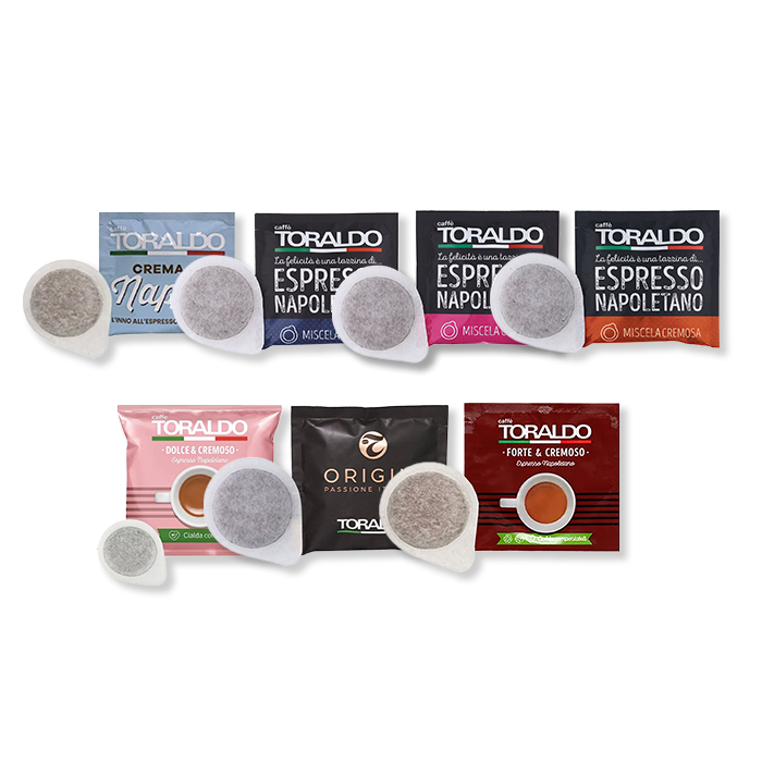Kaffeepads von Toraldo – 280 Pads in ausgewählten Espressosorten aus Neapel