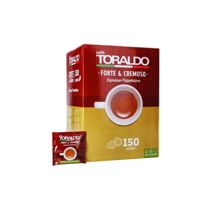 Caffe Toraldo Pads Forte e Cremoso 300 Pads und 600 Pads.